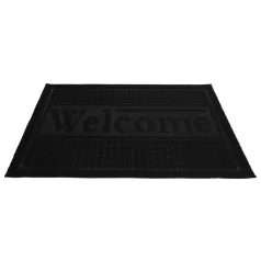 60 cm x 40 cm čierna rohožka s nápisom Welcome