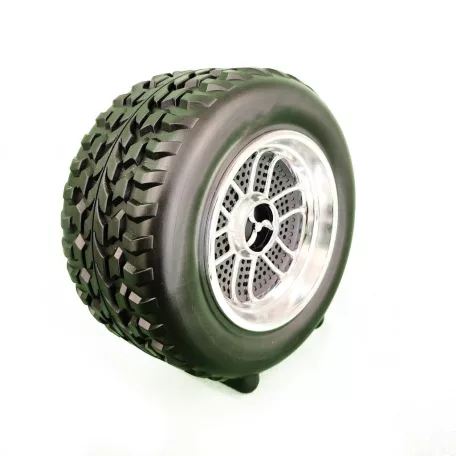 Bezdrôtový reproduktor v tvare kolesa v čiernej farbe - 15 cm