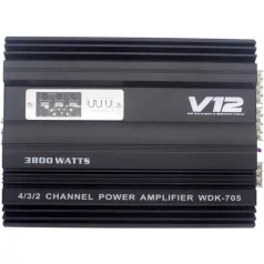 3800W 4/3/2-kanálový zosilňovač do auta - V12