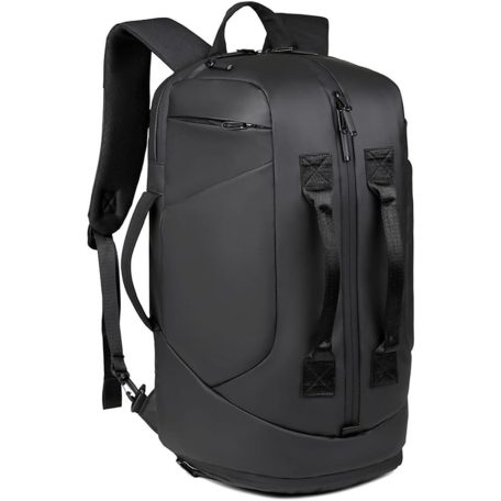 Multifunkčný cestovný batoh v čiernej farbe