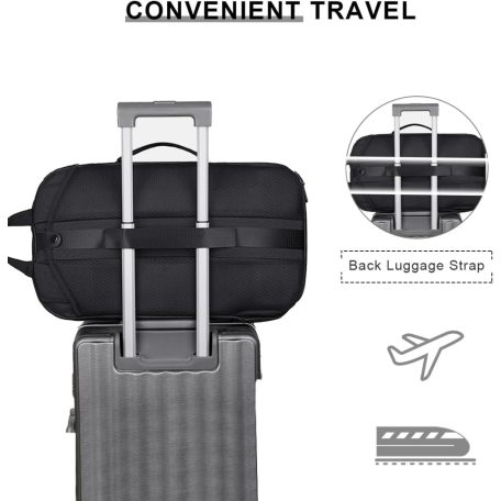 Multifunkčný cestovný batoh v čiernej farbe