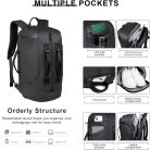 Multifunkčný cestovný batoh v čiernej farbe