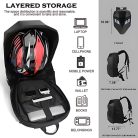 Čierny batoh s LED očami, ktoré je možné nastaviť pomocou telefónu