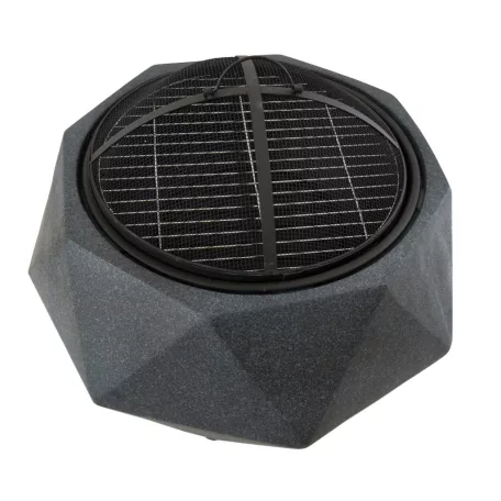 Exterierový moderný gril a ohnisko v tvare diamantu s mriežkovou strechou