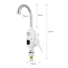 Okamžitý elektrický ohrievač vody v bielej farbe - 3000W