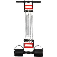   3 v 1-dnom fitness expandér s 5 pružinami a ergonomickými rukoväťami