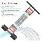 3 v 1-dnom fitness expandér s 5 pružinami a ergonomickými rukoväťami