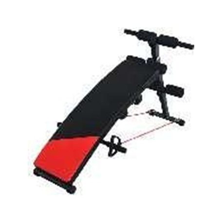 Lavička na brušné svalstvo s gumovým pásom +   činky ako darček (2 x 1,5 kg)