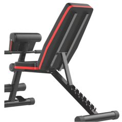   Šikmá lavica na cvičenie s nastaviteľným operadlom a elastickým lanom