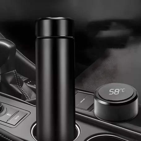 Smart termohrnček  z nehrdzavejúcej ocele s LCD displejom - 480 ml