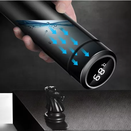 Smart termohrnček  z nehrdzavejúcej ocele s LCD displejom - 480 ml