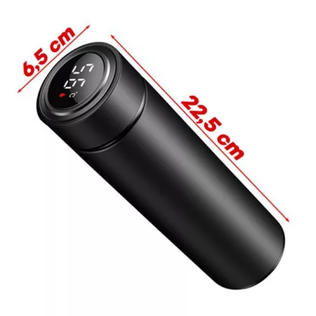 Smart termohrnček  z nehrdzavejúcej ocele s LCD displejom - 480 ml