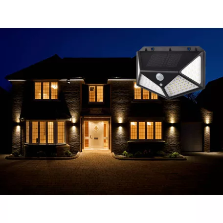 100 LED slnečné solárne pouličné osvetlenie so snímačom pohybu